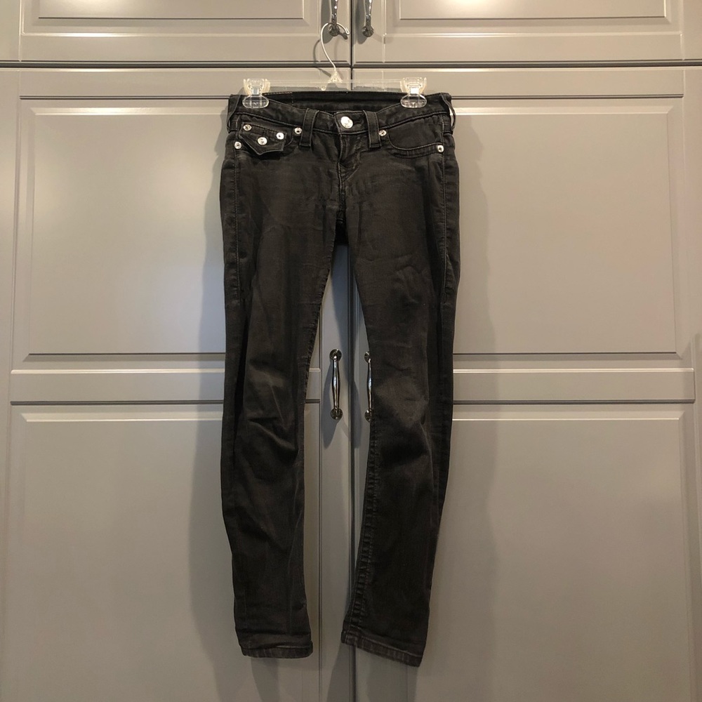 True Religion, Black, Super Skinny Jeans, Size 25